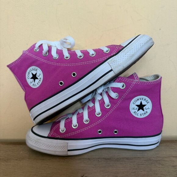 Converse Shoes - Converse Chuck Taylor All Star High Tops fuchsia pink women’s size 6 shoes